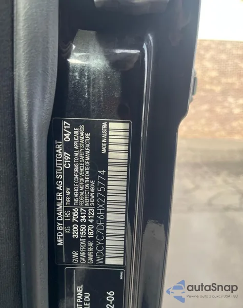 2017 Mercedes-Benz G 63 Amg z USA, uszkodzony, nr VIN WDCYC7DF6HX275774